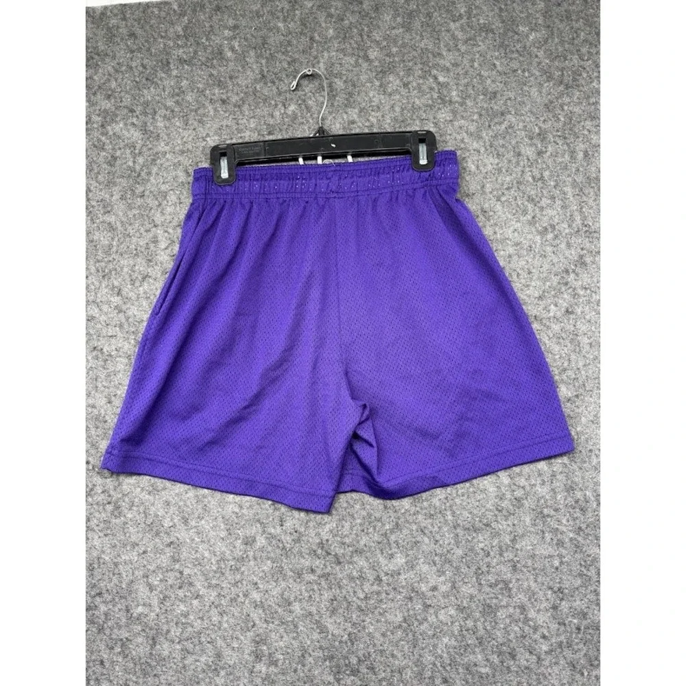 Eric Emanuel Basic Mesh Shorts Purple Orange EE Logo Mens Size Medium Made in NY